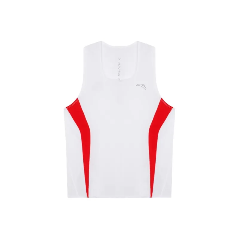 Anta Running Collection Tank Top Men's Pure White/Classic Red-0