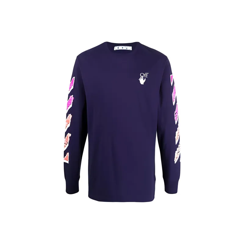 OFF WHITE Diag Marker Arrow L/S Tee-0