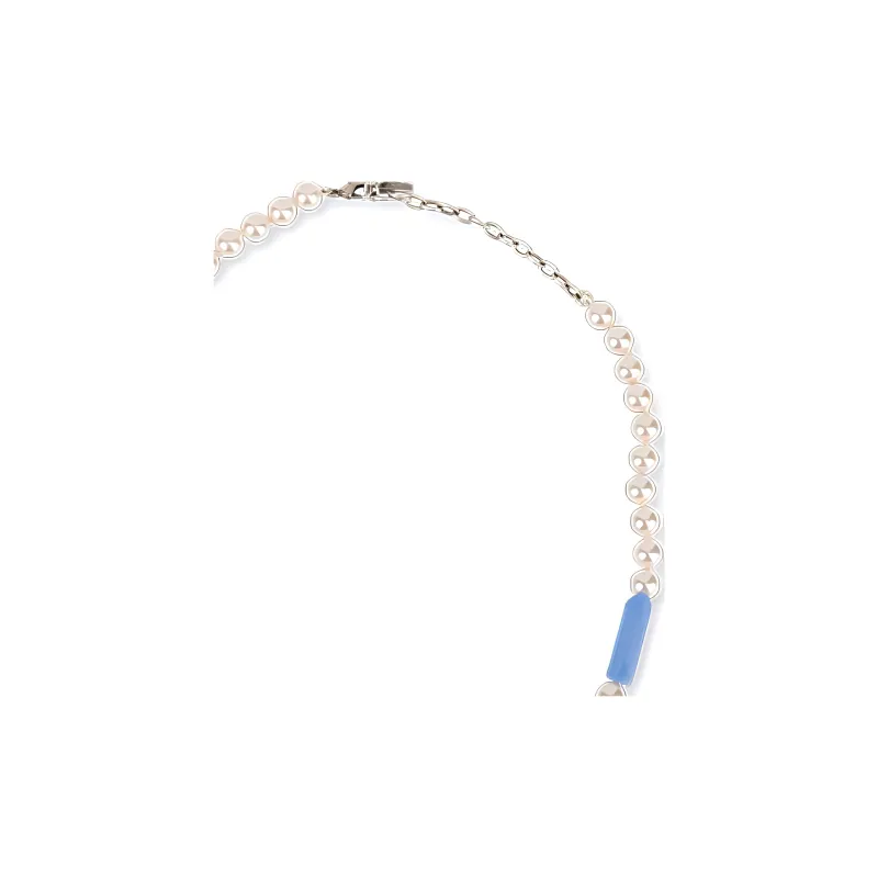 MOSCHINO Plastic Metal Pearl Diamond Necklaces Women's Multicolor-1