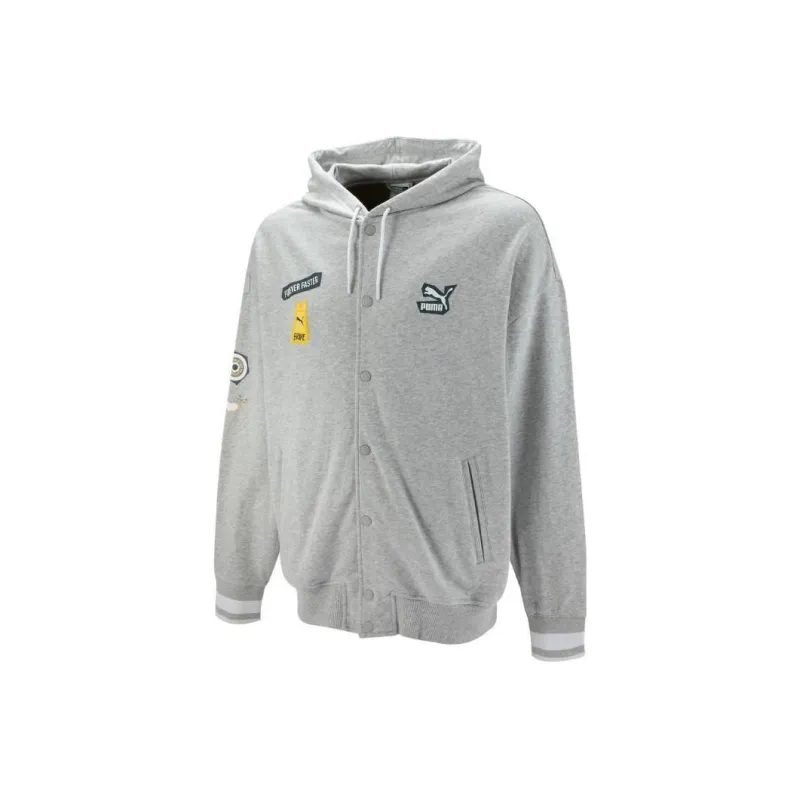 PUMA Jackets Men Light Mixed Gray-0