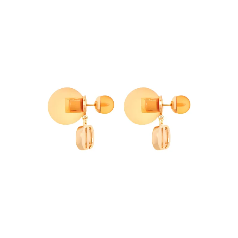 DIOR Stud Earrings Women's Fluorescent Orange-2