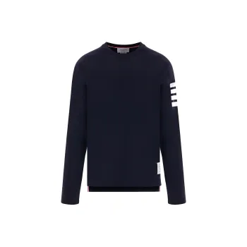 THOM BROWNE 4 Bar Striped Crewneck Sweatshirt