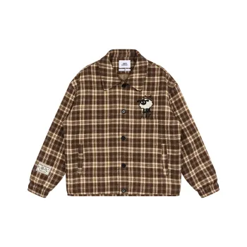 EMPTY REFERENCE Loose Fit Thickened Jacket Unisex Coffee