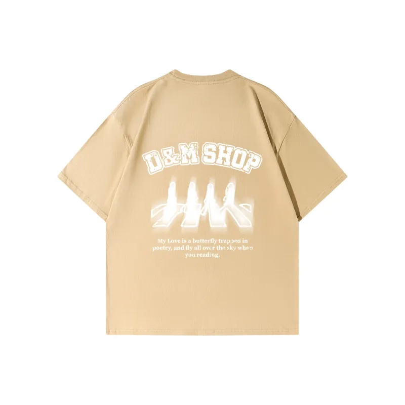 D&W T Shirts Unisex Khaki-0