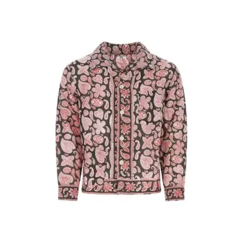 BODE Heart Paisley Block Printed Buttoned Shirt