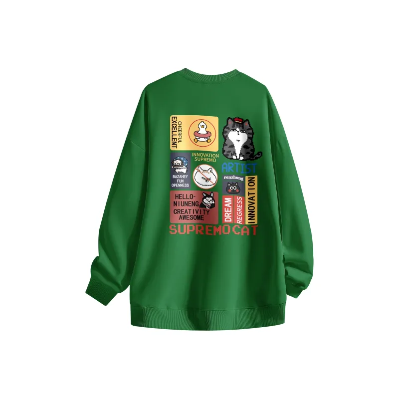 Supremo Cat Sweatshirts Unisex-21
