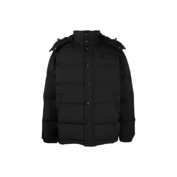 MOSCHINO Logo Patch Quilted Puffer Jacket