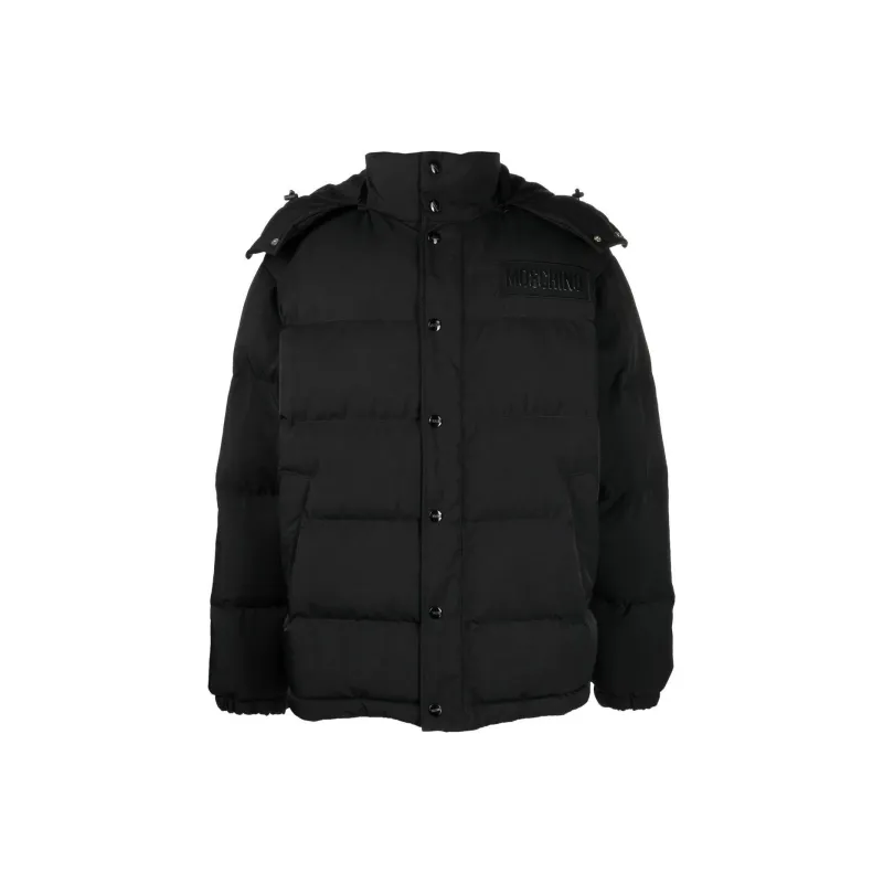 MOSCHINO Logo Patch Quilted Puffer Jacket-0