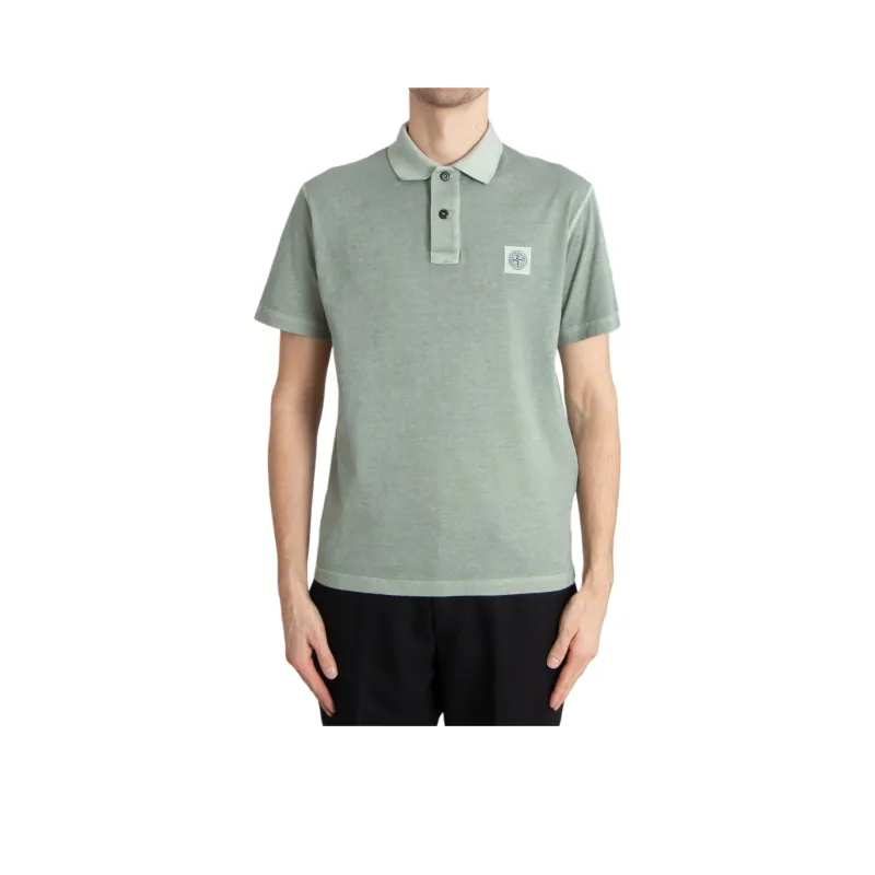 STONE ISLAND Logo Patch Short Sleeved Polo Shirt-0