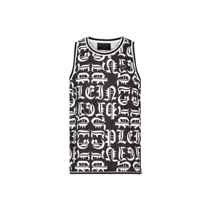 PHILIPP PLEIN Gothic Plein Jersey Tank Top-0