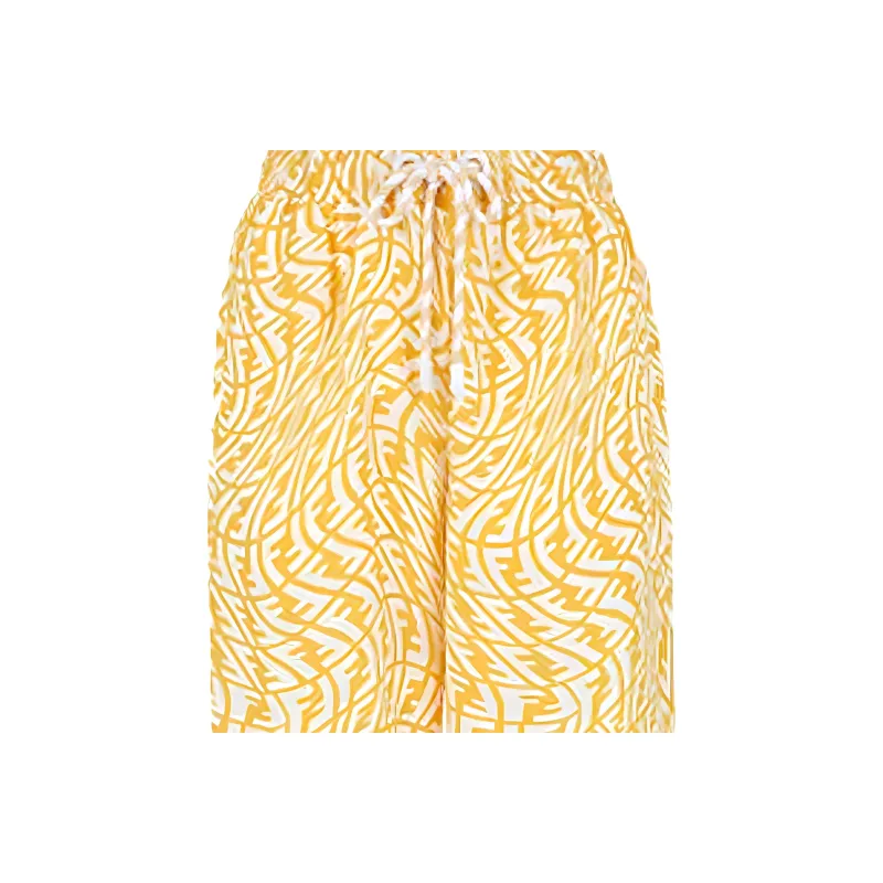 FENDI FW21 Casual Pants Women's Yellow-5