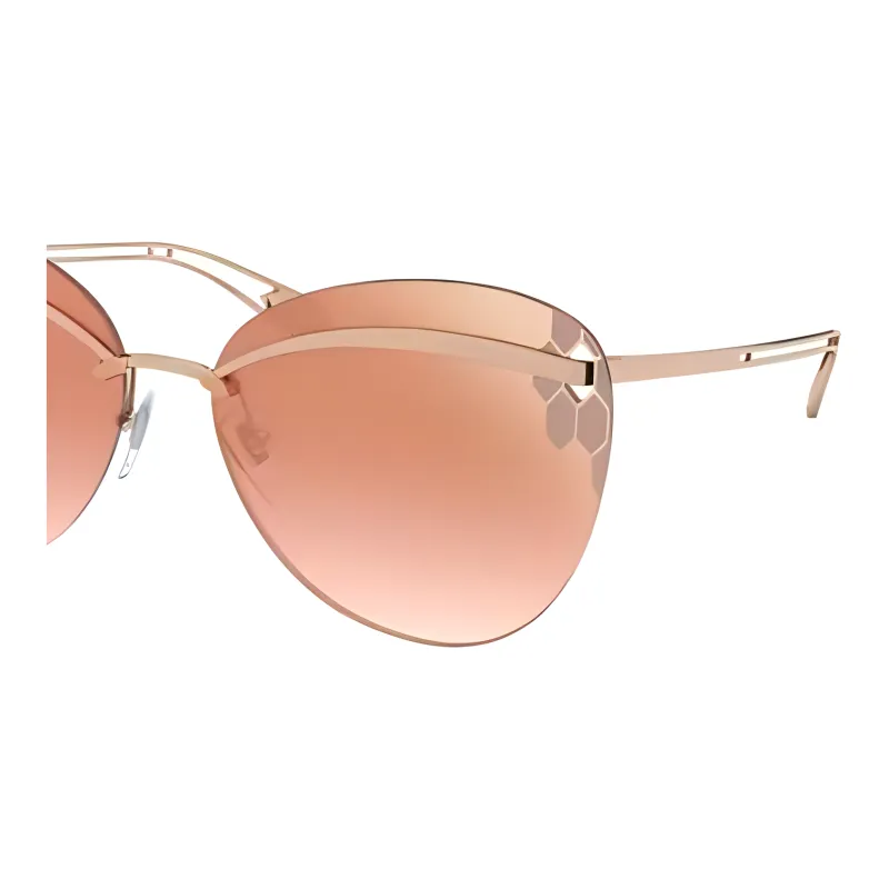 BVLGARI Irregular Shape Sunglasses Unisex Rose-1