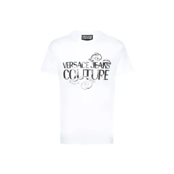 VERSACE JEANS COUTURE Logo Printed Crewneck T Shirt