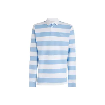 DROLE DE MONSIEUR Long Sleeved Striped Polo Shirt
