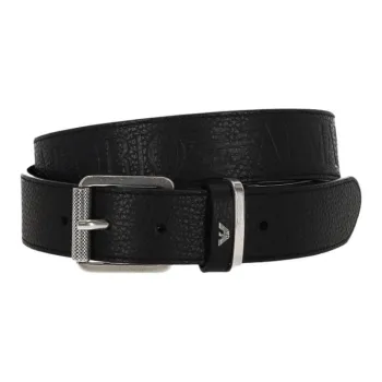 EMPORIO ARMANI Leather Belts Unisex Black 
