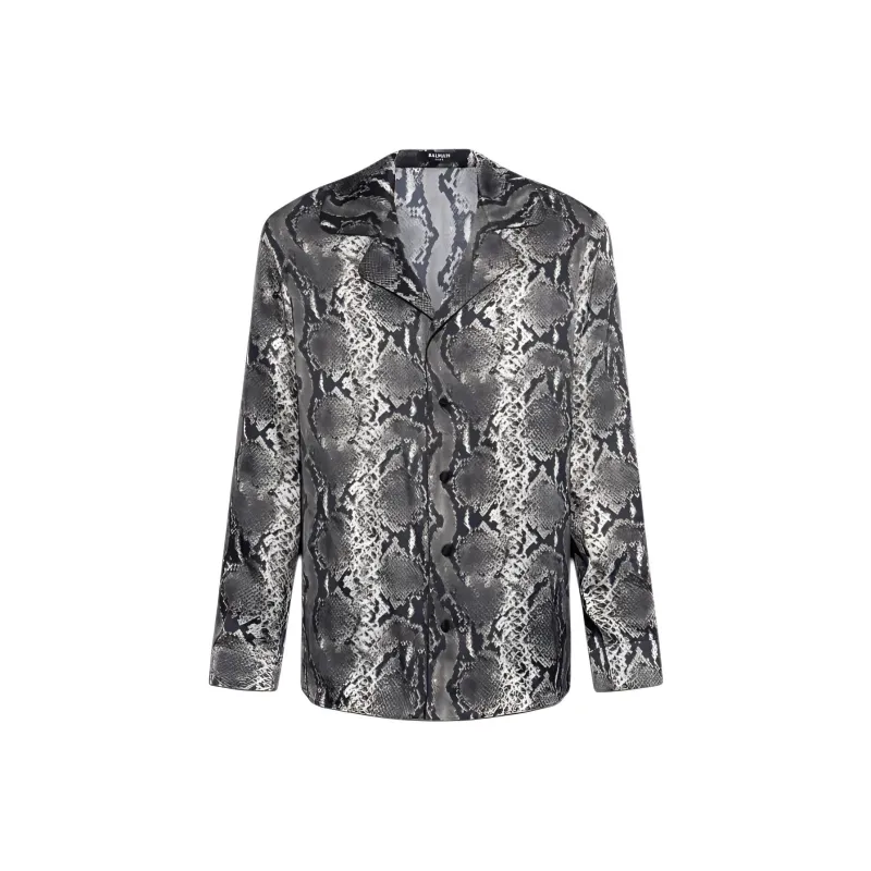 BALMAIN Shirts Men Gray-0