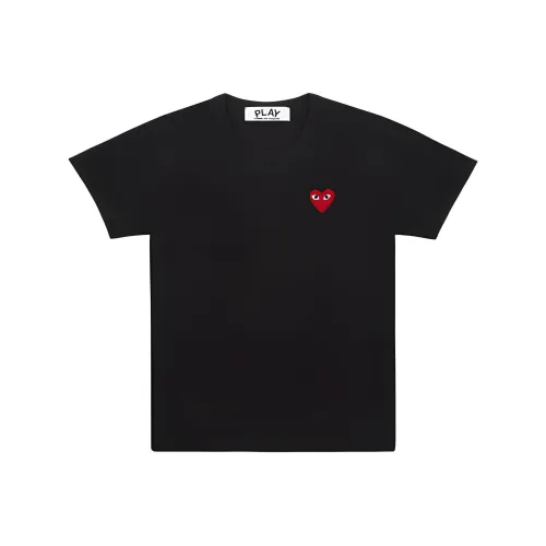 CDG Play T Shirts Unisex Black