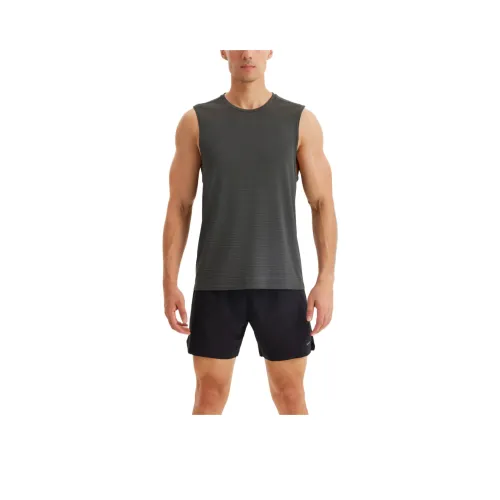 DECATHLON 500 Series Tank Tops Men's Dark Gray Green