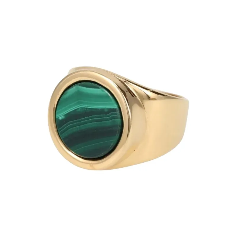 ERNEST W. BAKER Malachite 925 Sterling Silver Rings Men's Green-0