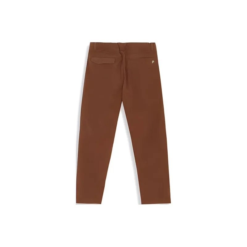 PUMA Golf P Logo Stretch Corduroy Casual Pants Men's Red Brown-1