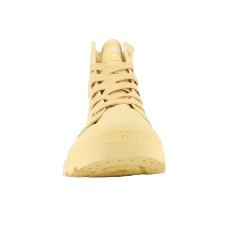 Palladium Mono Chrome Anti Slip Wear Resistant High Top Canvas Shoes Unisex Yellow-2