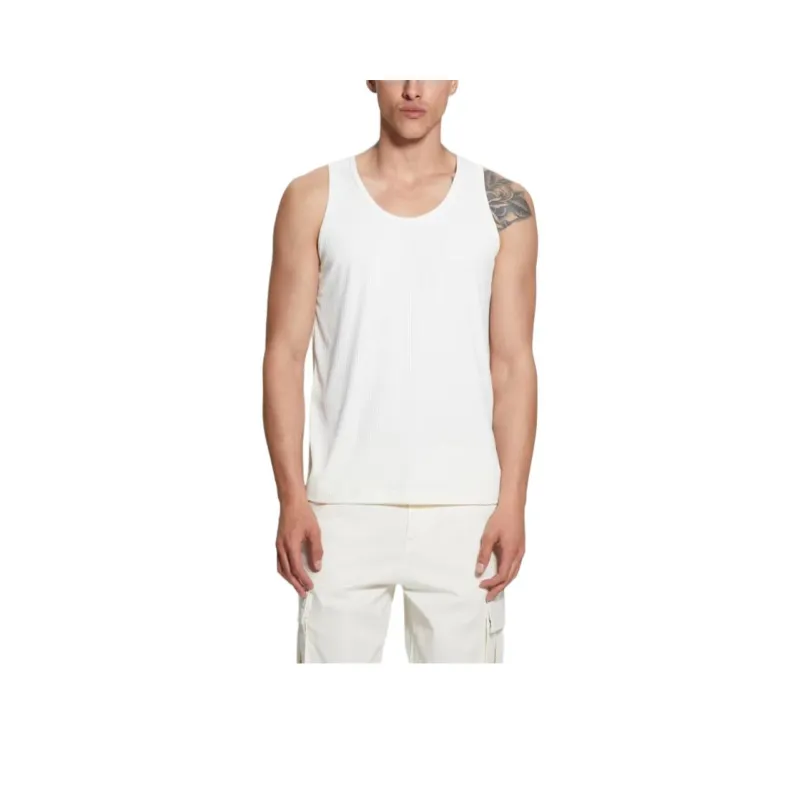 GUESS Tank Tops Men White-0