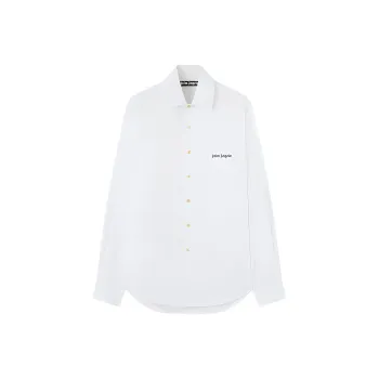 PALM ANGELS Logo Embroidered Buttoned Shirt