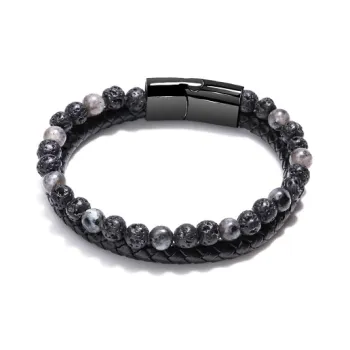 LuluCanaan Volcanic Stone Bracelets Men's