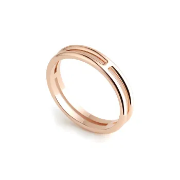 HERMES Karat Gold Rings Unisex Rose Gold