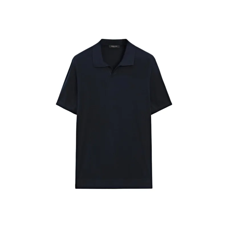 Massimo Dutti Polo Shirt Men's Marine Blue-0
