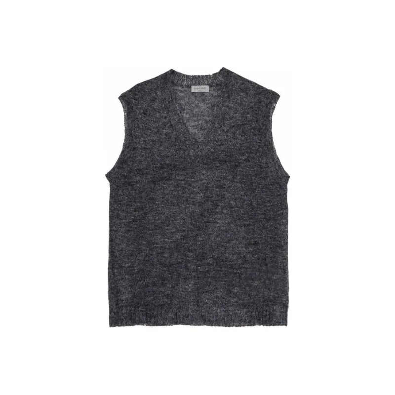 Yohji Yamamoto Tank Top Men's Charcoal-0
