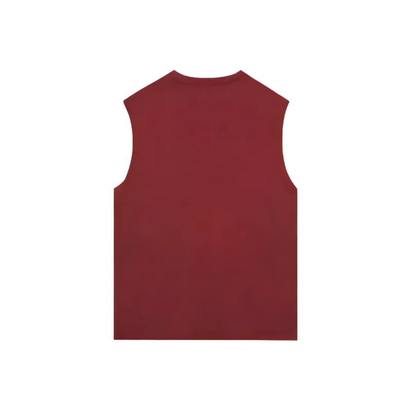 Lulifama Tank Tops Unisex Dark Red-1