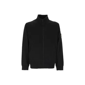 STONE ISLAND Compass Patch Zip Up Sweatshirt