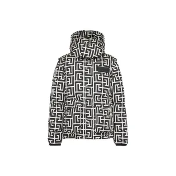 BALMAIN Quilted Maxi Monogram Jacket