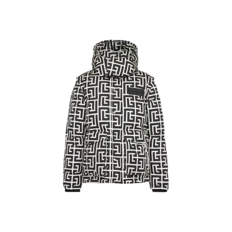 BALMAIN Quilted Maxi Monogram Jacket-0