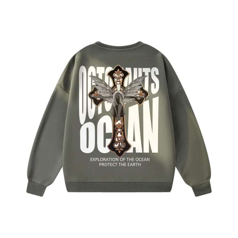 Small Columns Under The Sea Sweatshirt Unisex-8