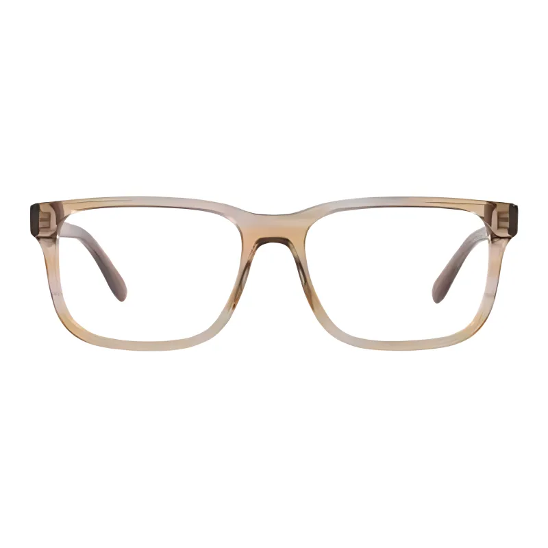 EMPORIO ARMANI Acetate Irregular Shape Eyeglass Frames Men's Brown-0
