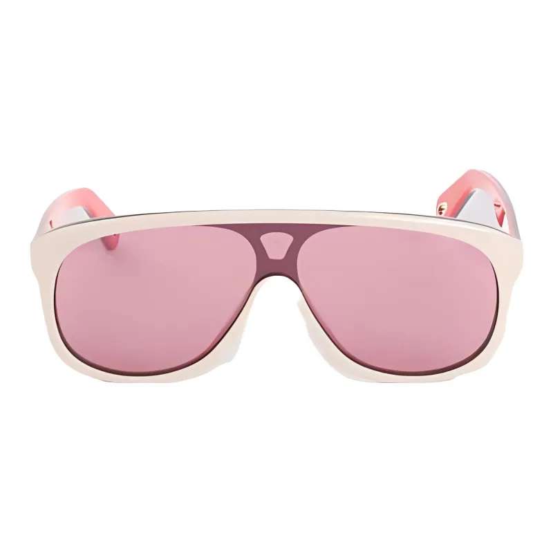 Chloe Recycled Acetate Irregular Shape Sunglasses Women's Beige-0