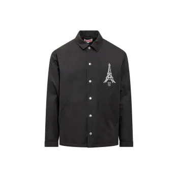 KENZO Graphic Printed Buttoned Shirt Jacket
