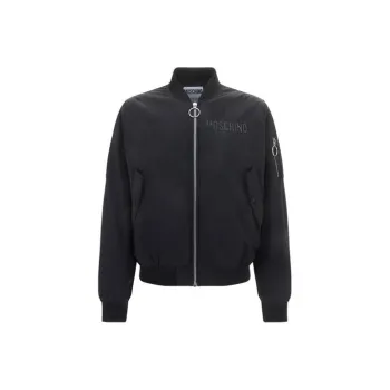 MOSCHINO Logo Printed Zipped Bomber Jacket