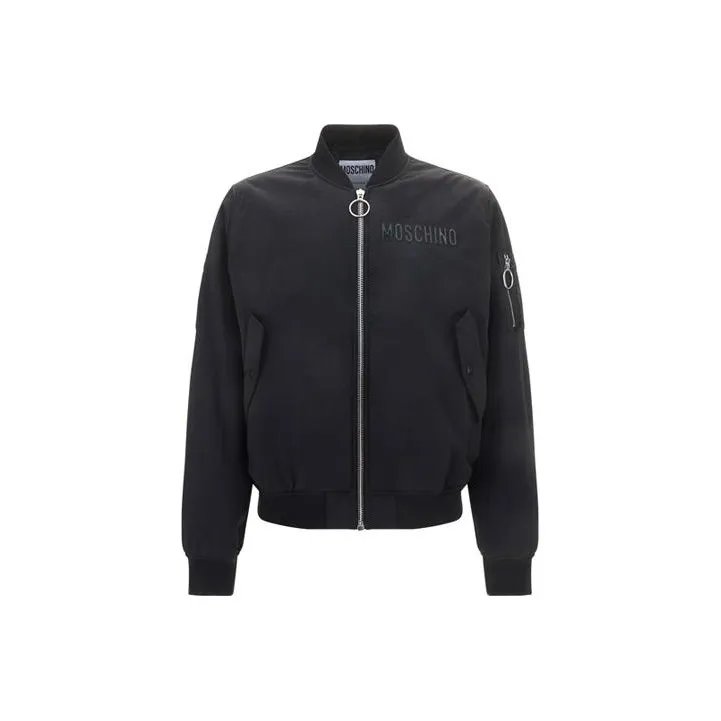 MOSCHINO Logo Printed Zipped Bomber Jacket-0