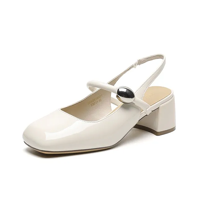 FIVE PLUS Chunky Heel High Heels 5cm Women's-1