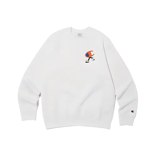 Champion Sweatshirt Unisex Gray White