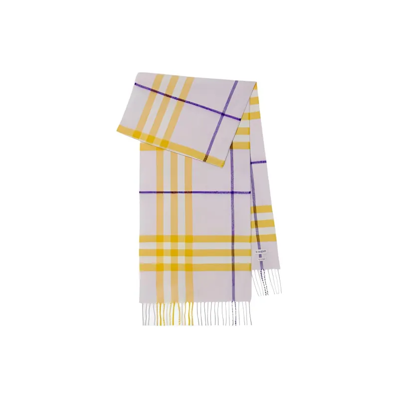 Burberry Checked Fringed Edge Scarf-1