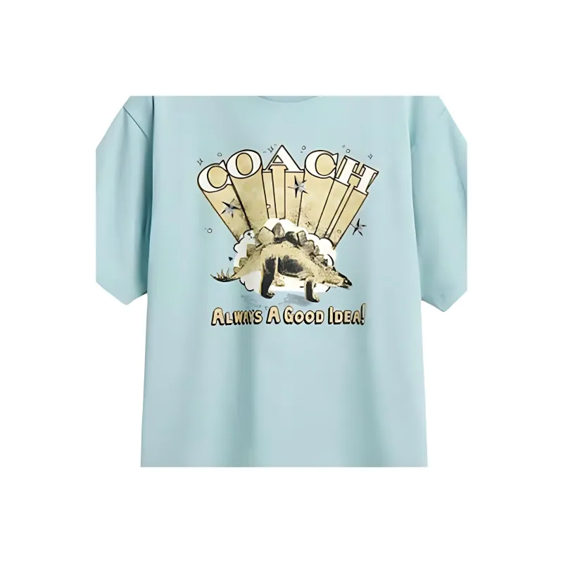 COACH SS25 T-Shirt Men's Misty Blue-3