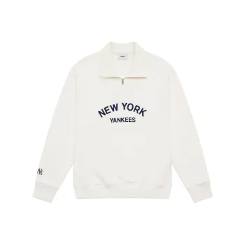 MLB MLB Preppy Style Collection New York Yankees Sweatshirt Unisex Cream