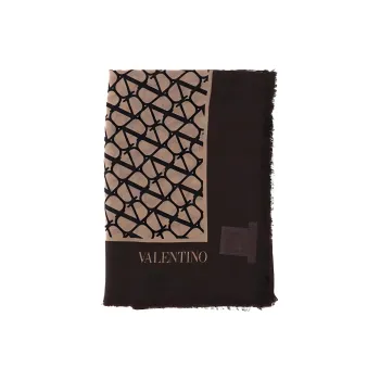 Valentino Toile Iconographe Fringed Edge Scarf