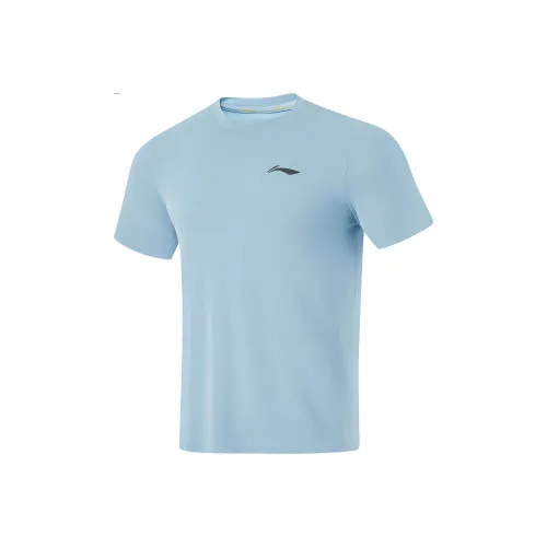 LiNing T Shirt Men's Soft Matte Blue