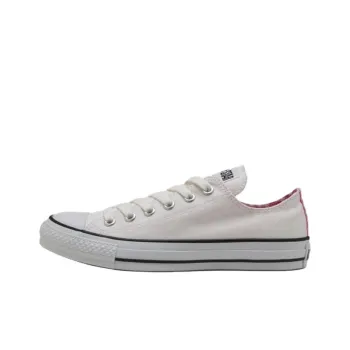 Converse All Star Anti Slip Wear Resistant Low Top Canvas Shoes Women's White Pink