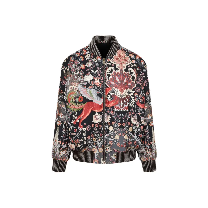 ETRO Paisley Pattern Zipped Bomber Jacket-0